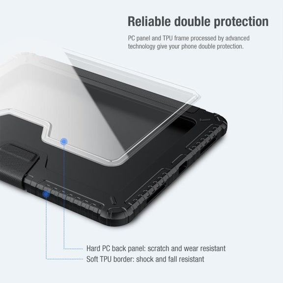 For iPad Air 11 2024 / 2025 NILLKIN Bumper Pro Folding Style Tablet Leather Case(Grey)