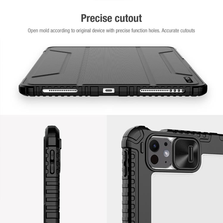 For iPad Air 13 2024 / 2025 NILLKIN Bumper Pro Folding Style Tablet Leather Case(Black)