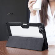 For iPad Air 13 2024 / 2025 NILLKIN Bumper Pro Folding Style Tablet Leather Case(Black)