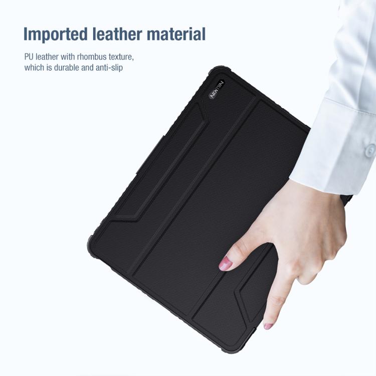 For iPad Air 13 2024 / 2025 NILLKIN Bumper Pro Folding Style Tablet Leather Case(Black)
