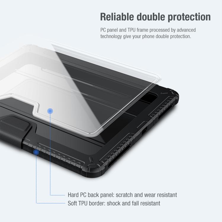 For iPad Air 13 2024 / 2025 NILLKIN Bumper Pro Folding Style Tablet Leather Case(Black)