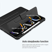 For iPad Air 13 2024 / 2025 NILLKIN Bumper Pro Folding Style Tablet Leather Case(Black)