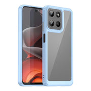 For Motorola Moto G15 Colorful Series Acrylic Hybrid TPU Phone Case(Blue)
