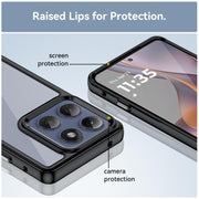 For Motorola Edge 60 Pro Colorful Series Acrylic Hybrid TPU Phone Case(Black)