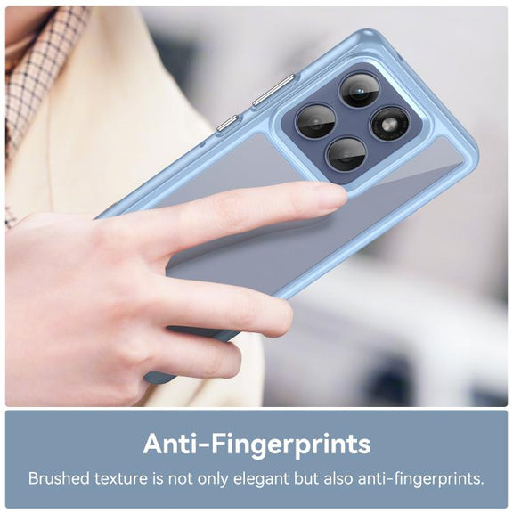 For Motorola Edge 60 Pro Colorful Series Acrylic Hybrid TPU Phone Case(Blue)