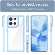 For Motorola Moto G86 5G Colorful Series Acrylic Hybrid TPU Phone Case(Blue)