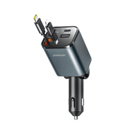JOYROOM CCL05 4 in 1 Retractable Cable Car Charger(Dark Gray)