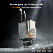 JOYROOM CCL05 4 in 1 Retractable Cable Car Charger(Dark Gray)
