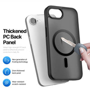 For iPhone 16e DUX DUCIS Yind Series MagSafe TPU Hybrid PC Phone Case(Black)