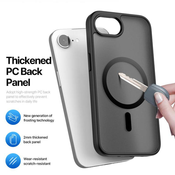 For iPhone 16e DUX DUCIS Yind Series MagSafe TPU Hybrid PC Phone Case(Black)
