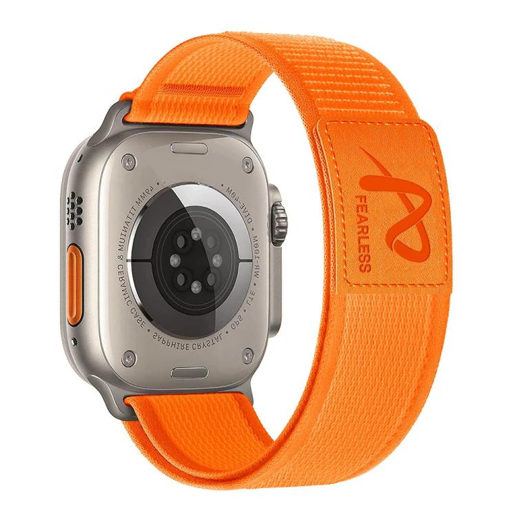 For Apple Watch 46mm / 49mm / 45mm / 44mm Fearless Trail Loop Nylon Band(Orange)