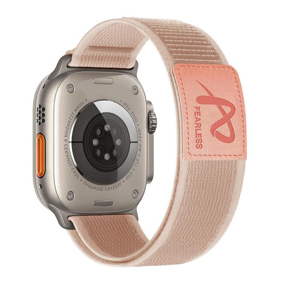 For Apple Watch 46mm / 49mm / 45mm / 44mm Fearless Trail Loop Nylon Band(Pink)