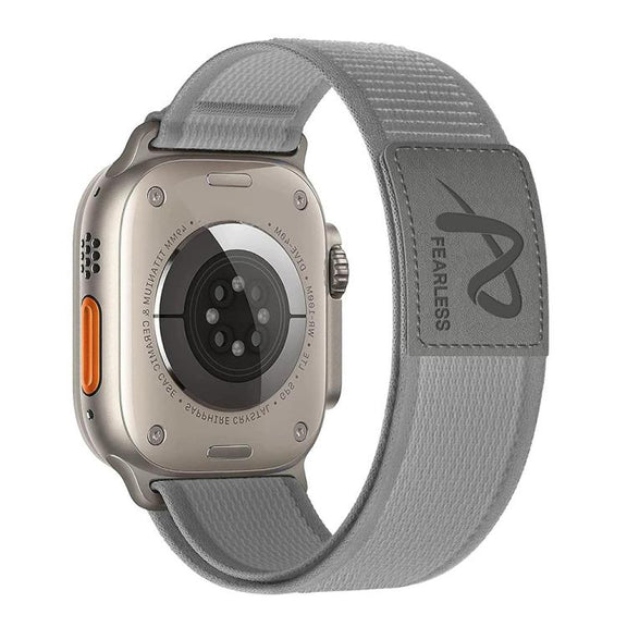 For Apple Watch 46mm / 49mm / 45mm / 44mm Fearless Trail Loop Nylon Band(Grey)