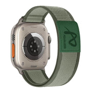 For Apple Watch 46mm / 49mm / 45mm / 44mm Fearless Trail Loop Nylon Band(Green)