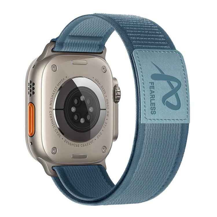 For Apple Watch 42mm / 41mm / 40mm / 38mm Fearless Trail Loop Nylon Band(Blue)