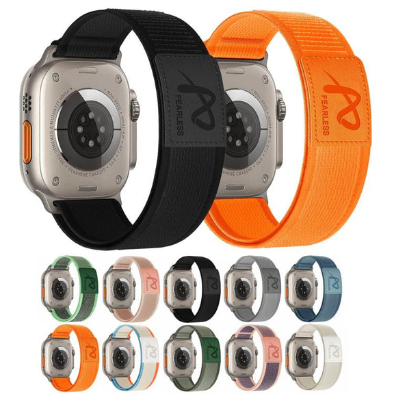 For Apple Watch 46mm / 49mm / 45mm / 44mm Fearless Trail Loop Nylon Band(Orange)