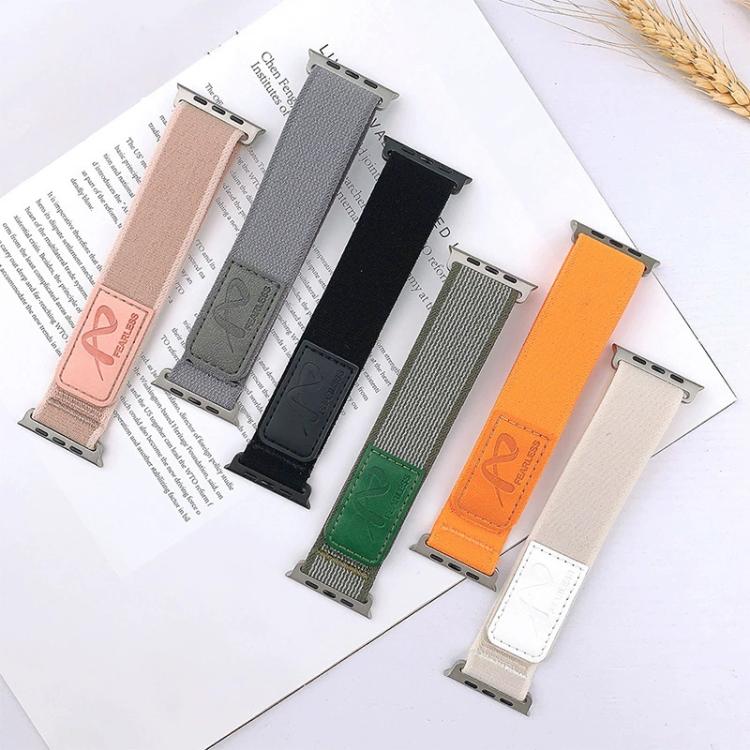 For Apple Watch 46mm / 49mm / 45mm / 44mm Fearless Trail Loop Nylon Band(Orange)