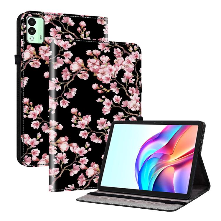 For Tecno Megapad 11 Crystal Texture Painted Leather Tablet Case(Plum Bossom)