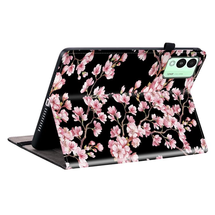 For Tecno Megapad 11 Crystal Texture Painted Leather Tablet Case(Plum Bossom)