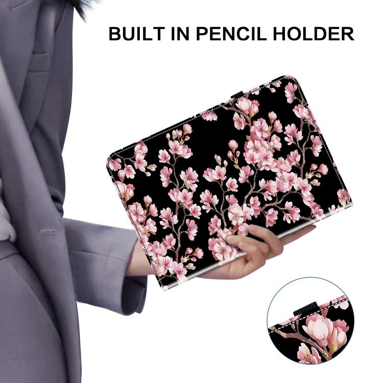 For Tecno Megapad 11 Crystal Texture Painted Leather Tablet Case(Plum Bossom)