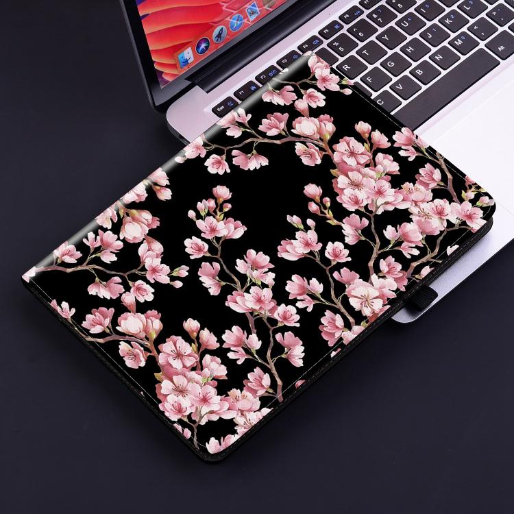 For Tecno Megapad 11 Crystal Texture Painted Leather Tablet Case(Plum Bossom)