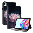 For Tecno Megapad 11 Crystal Texture Painted Leather Tablet Case(Purple Peony) - Others by PMC TechLife | Online Shopping South Africa | PMC TechLife | Buy Now Pay Later Mobicred