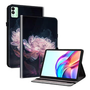For Tecno Megapad 11 Crystal Texture Painted Leather Tablet Case(Purple Peony)
