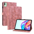 For Tecno Megapad 11 Lily Embossed Leather Tablet Case(Pink) - Others by PMC TechLife | Online Shopping South Africa | PMC TechLife | Buy Now Pay Later Mobicred
