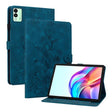 For Tecno Megapad 11 Lily Embossed Leather Tablet Case(Dark Blue) - Others by PMC TechLife | Online Shopping South Africa | PMC TechLife | Buy Now Pay Later Mobicred