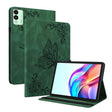 For Tecno Megapad 11 Butterfly Flower Embossed Leather Tablet Case(Green) - Others by PMC TechLife | Online Shopping South Africa | PMC TechLife | Buy Now Pay Later Mobicred