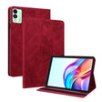 For Tecno Megapad 11 Butterfly Flower Embossed Leather Tablet Case(Red) - Others by PMC TechLife | Online Shopping South Africa | PMC TechLife | Buy Now Pay Later Mobicred