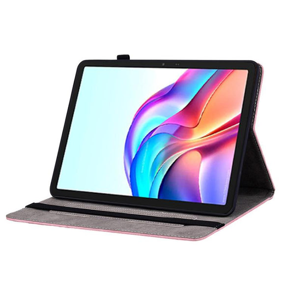 For Tecno Megapad 11 Butterfly Rose Embossed Leather Tablet Case(Pink)