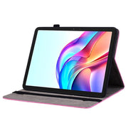 For Tecno Megapad 11 Butterfly Rose Embossed Leather Tablet Case(Rose Red)