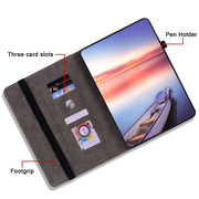 For Tecno Megapad 11 Butterfly Rose Embossed Leather Tablet Case(Red)