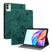 For Tecno Megapad 11 Butterfly Rose Embossed Leather Tablet Case(Green)