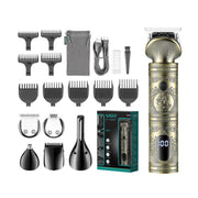 VGR V-106 6-in-1 Digital Display Electric Hair Clipper Kit(Gold)