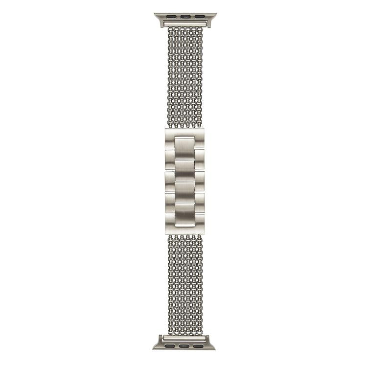 For Apple Watch 46mm / 49mm / 45mm / 44mm 6-Chain Stainless Steel Watch Band(Starlight)