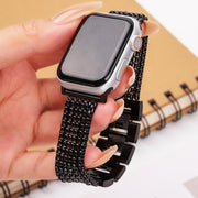 For Apple Watch 42mm / 41mm / 40mm / 38mm 6-Chain Stainless Steel Watch Band(Black)