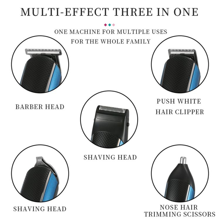 VGR V-172 10W Multifunctional USB Electric Hair Clipper(Blue)