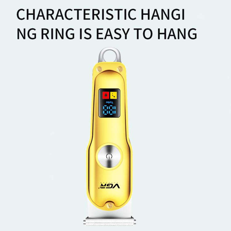 VGR V-290 Portable Mini USB Electric Hair Clipper with Digital Display(Gold)