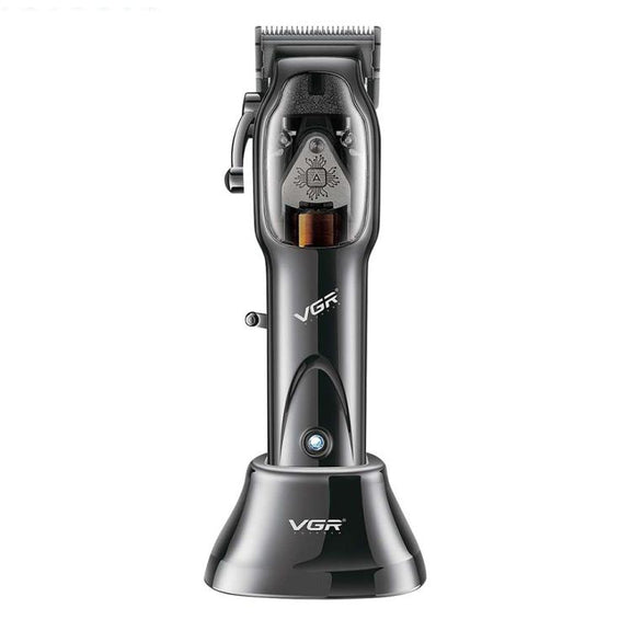VGR V-653 Professional USB Electric Hair Clipper with Holder(Black)