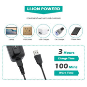 VGR V-653 Professional USB Electric Hair Clipper with Holder(Black)