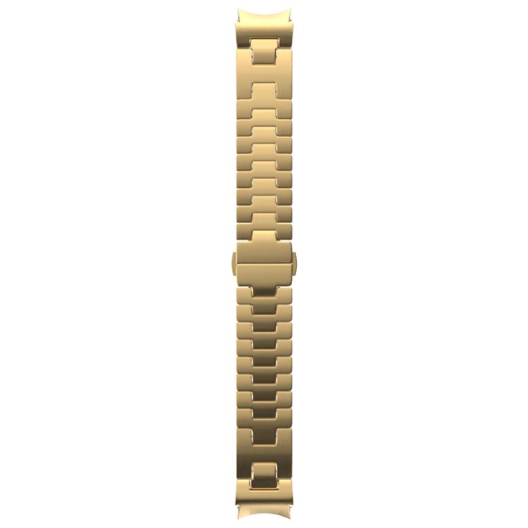 For Samsung Galaxy Watch  7 / 6 / 5 / 4 Quick Release Button H Shaped Stainless Steel Watch Band(Gold)