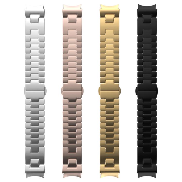 For Samsung Galaxy Watch  7 / 6 / 5 / 4 Quick Release Button H Shaped Stainless Steel Watch Band(Silver)
