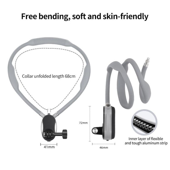 Magnetic Neck Mount Anti-shake Bracket, Type:10 in 1 Phone Clamp