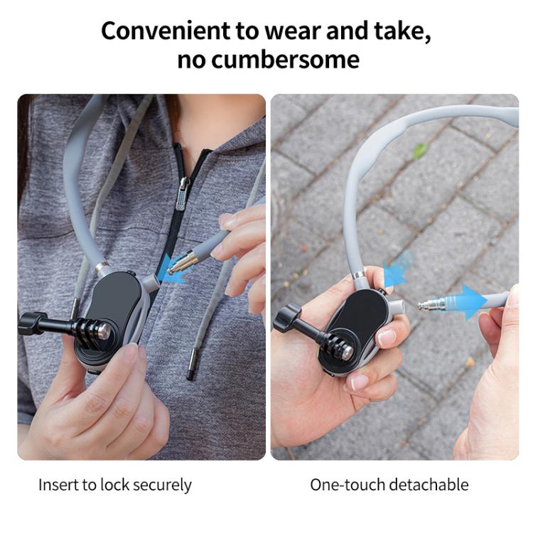 Magnetic Neck Mount Anti-shake Bracket, Type:3 in 1 J-Hook Buckle