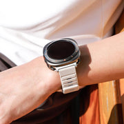 For Samsung Galaxy Watch Ultra 47mm Aluminum Alloy Metal PC Watch Protective Case(Grey Orange)