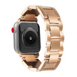 For Apple Watch 42mm / 41mm / 40mm / 38mm Wave Thread 3-bead Stainless Steel Watch Band(Rose Gold) - free shipping - PMc TechLife - Order now!