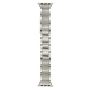 For Apple Watch 42mm / 41mm / 40mm / 38mm Wave Thread 3-bead Stainless Steel Watch Band(Starlight)