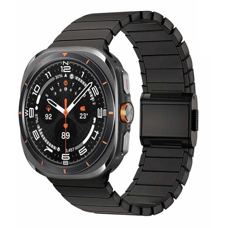 For Samsung Galaxy Watch Ultra 47mm Bamboo Norman Buckle Stainless Steel Watch Band(Slate)